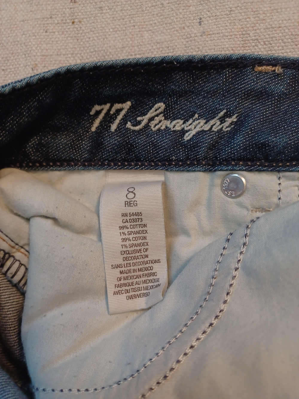 American Eagle AE 77 Straight Leg Jeans Women's Size 8 Regular - Picture 3 of 11